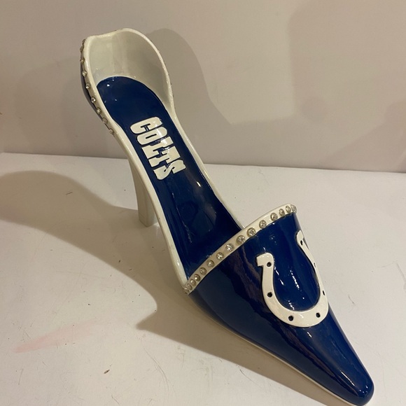 Ceramic Colts Team Shoe Wine Holder (KA) - Picture 1 of 14